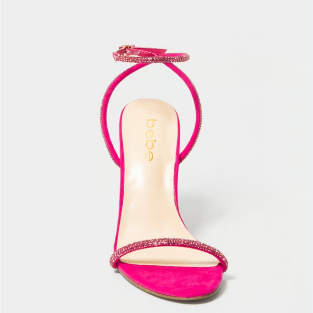 Bebe women's sz 8.5 rosalyn pink suede heels